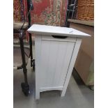 5100 - white painted single door pot cupboard