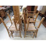6 Elm seated chapel chairs