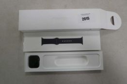 Apple Siri 6 watch space glow with aluminium case, 44mm with black sport band in case