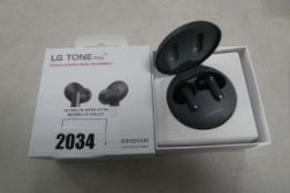 LG Tone Free Enhanced Active noise cancellation ear buds in box