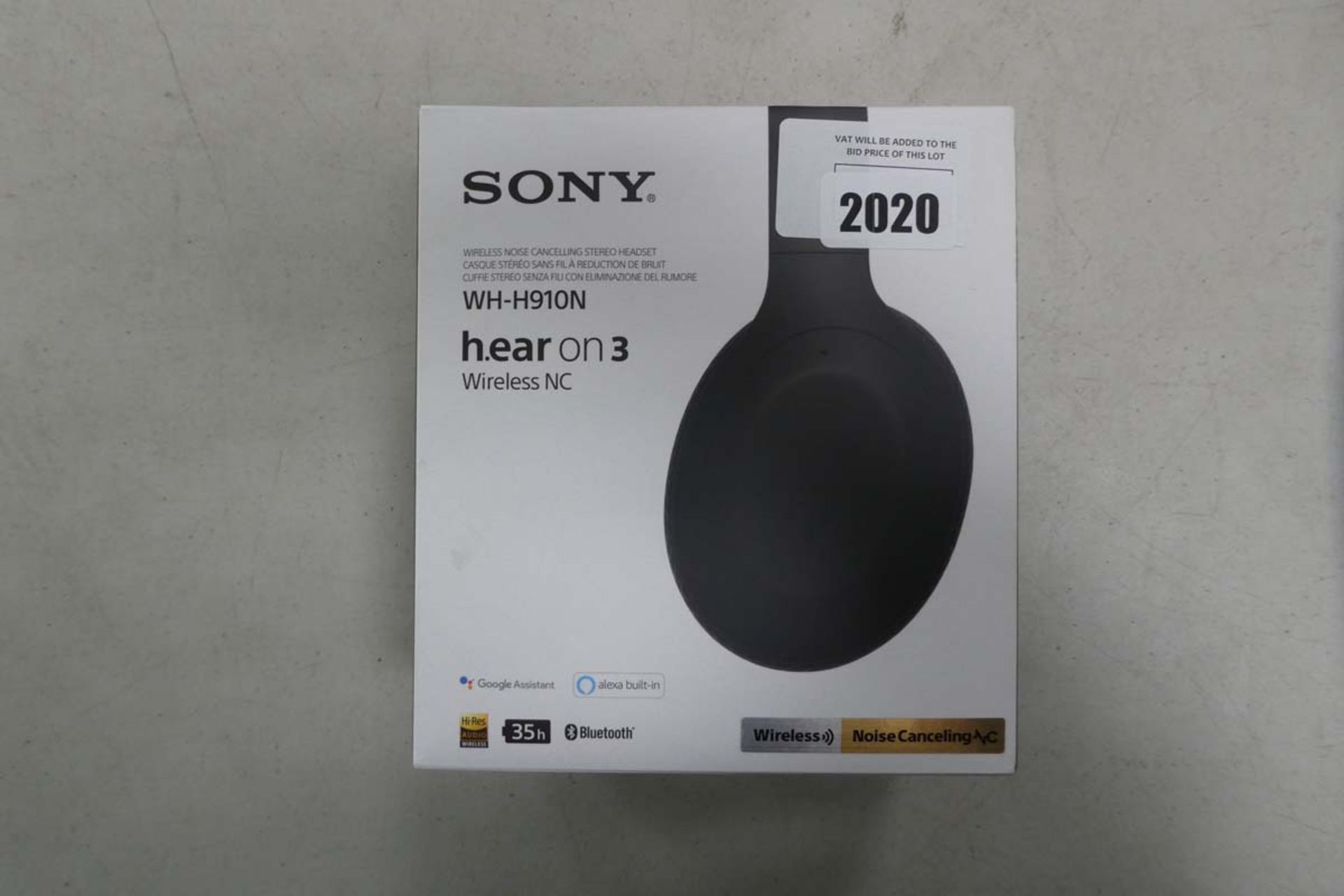 Sony WH-H910N wireless noise cancelling headset in box