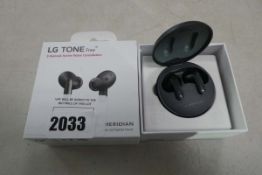 LG Tone Free Enhanced Active noise cancellation ear buds in box