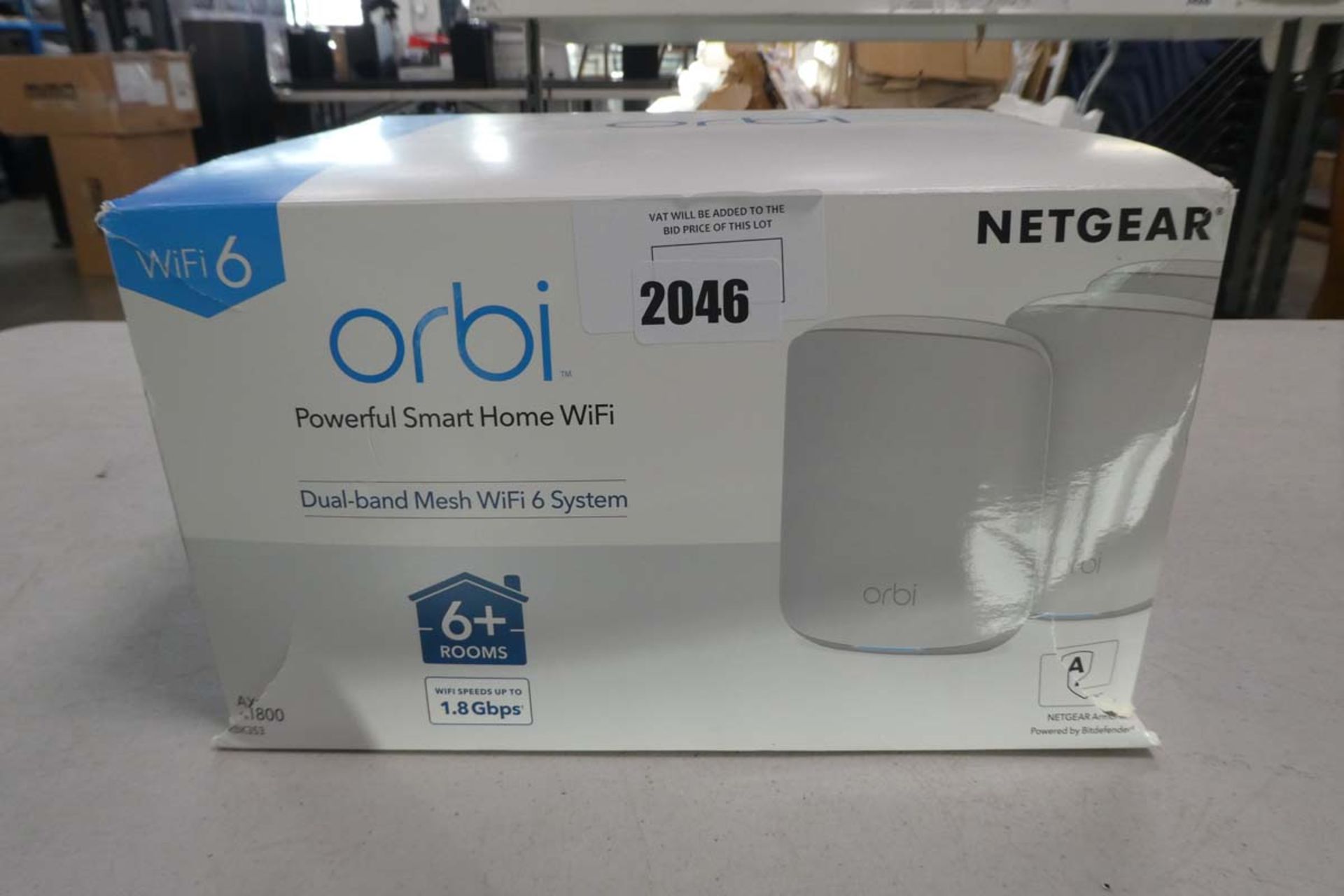 Netgear Orbi wifi 6 dual band mesh wifi system in box