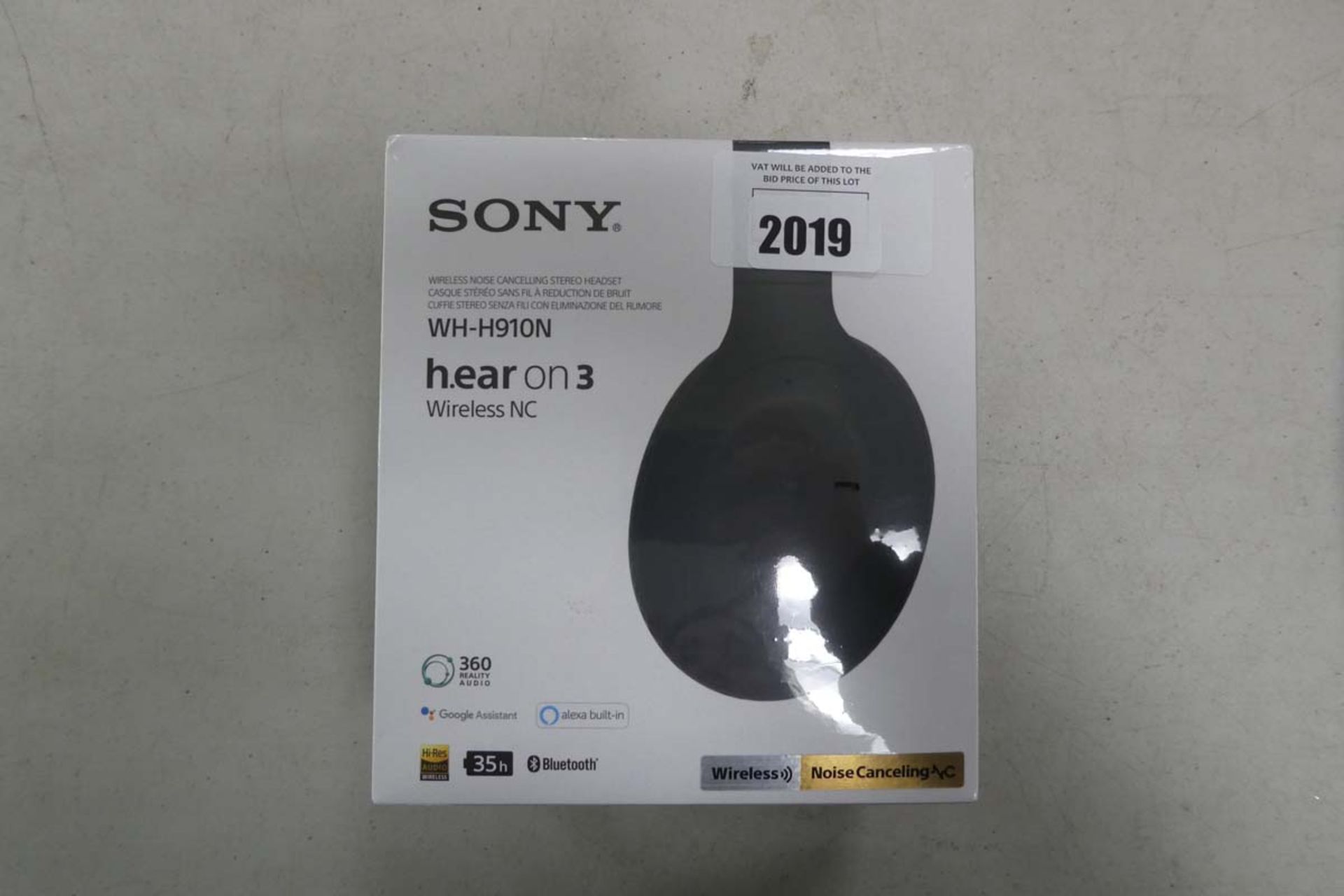 Sony WH-H910N wireless noise cancelling headset in sealed box