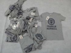 Selection of children's Franklin Marshal JNR t-shirts in vintage grey heather various sizes