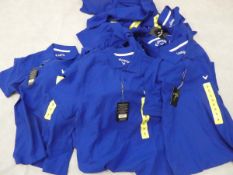 Selection of Callaway blue polo shirts in various sizes