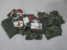 Selection of ladies Karen Neuburger Live Love Lounge 2 piece lounge sets in camo and leopard print