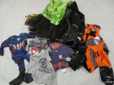 Selection of children's clothing to include dress up, Franklin Marshal, Champion, etc in various