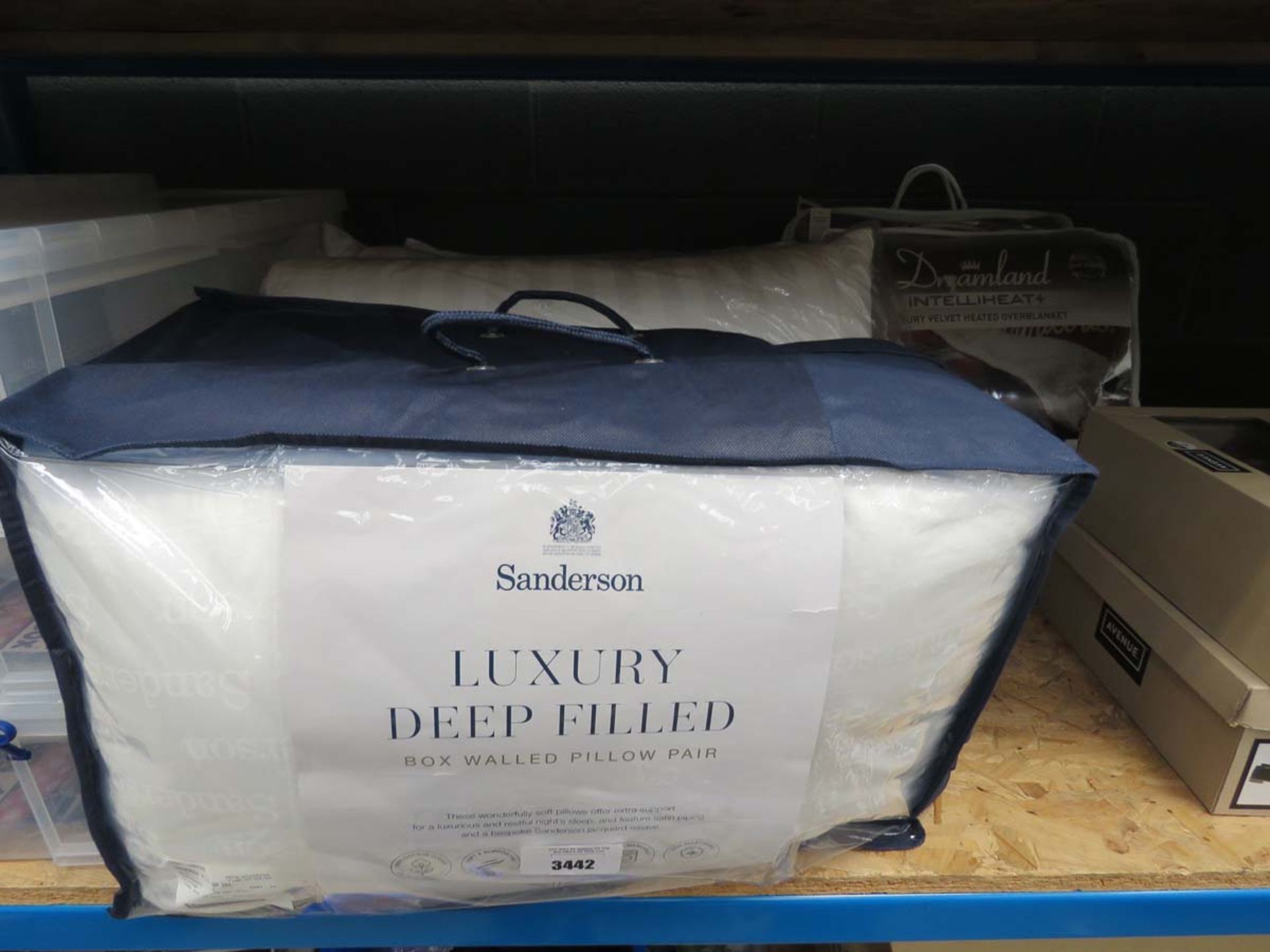 Luxury deep filled pillow, plus 3 Hotel Grand loose pillows and Dreamland heated blanket