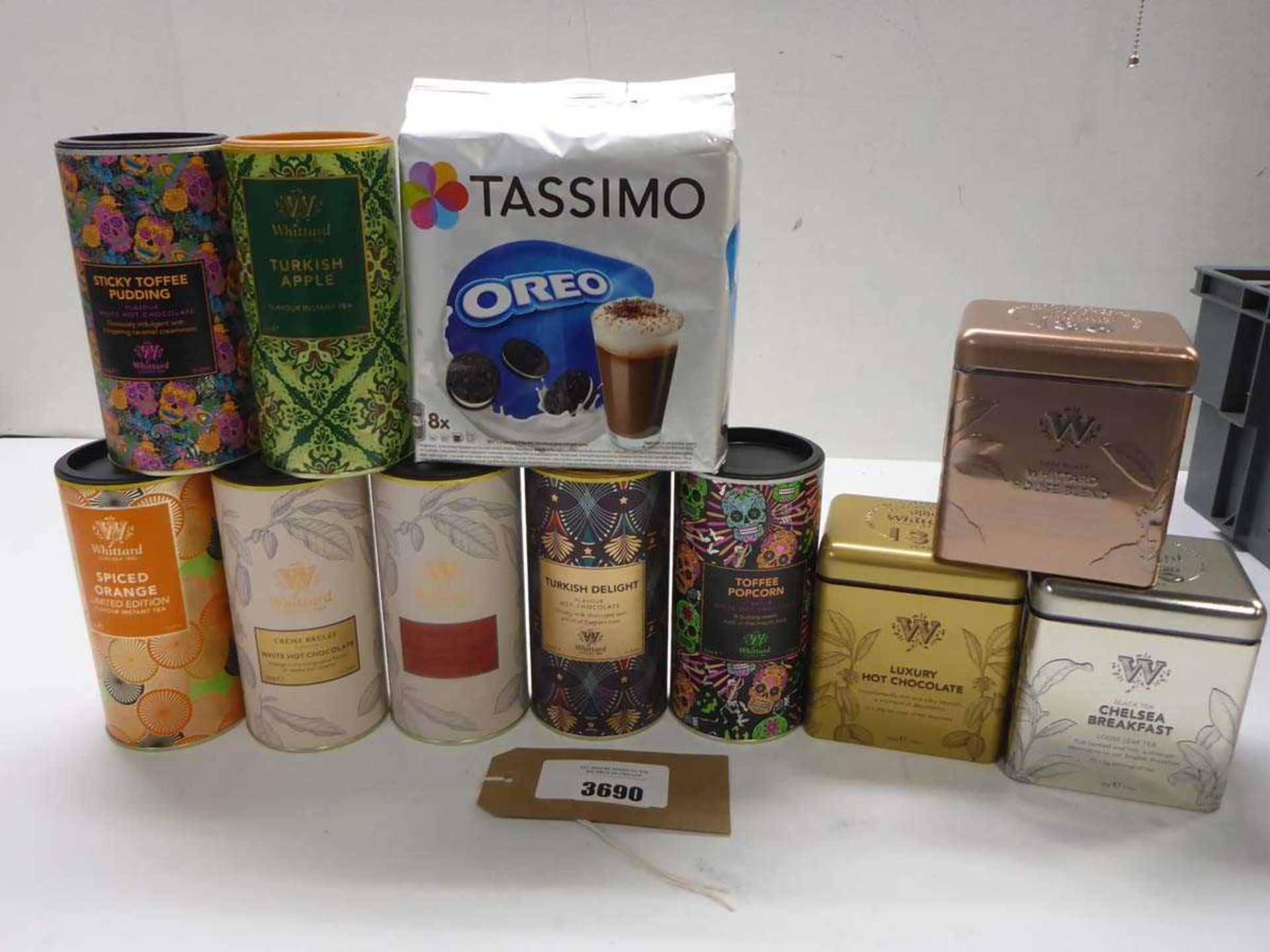 +VAT Selection of Whittard hot chocolate in various flavours including Turkish Delight, Spiced