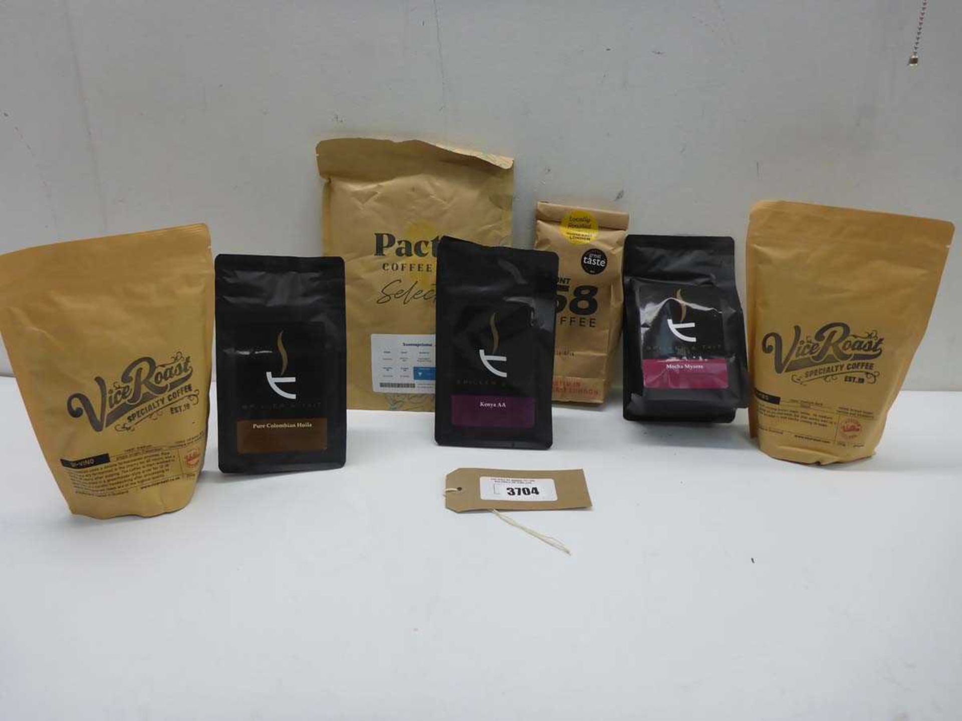 +VAT Selection of ground coffee beans including Pact, Spiller & Tait, Vice etc