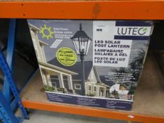 +VAT LED solar post lantern boxed
