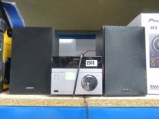 Sony mini CD player CMT-S20B with speakers