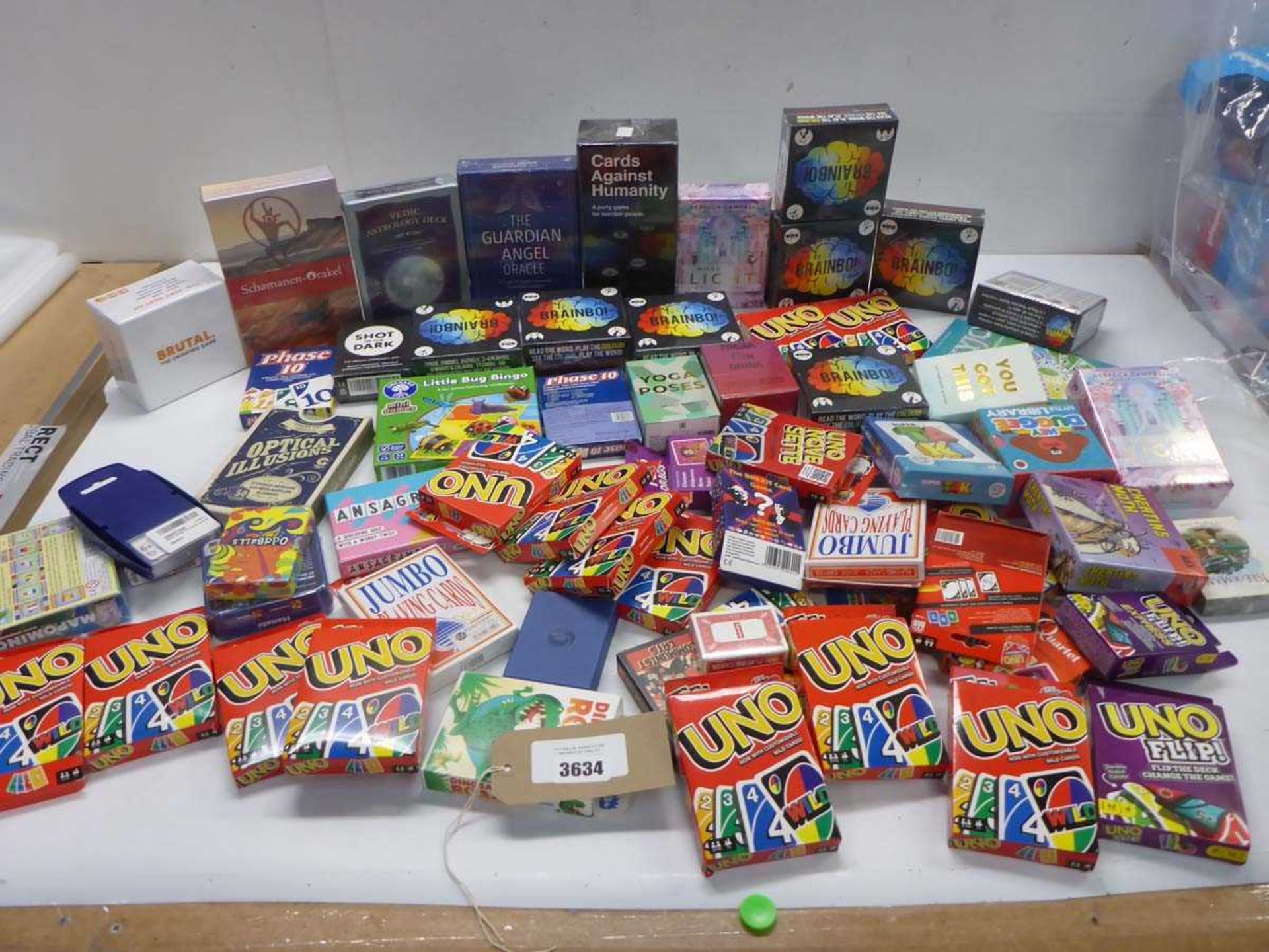 +VAT Large selection of playing card games including Uno, Brainbo!, Cards Against Humanity,