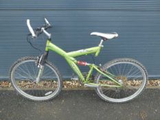 Green child's mountain bike