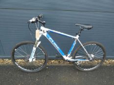Cube cross country mountain bike with ZX241 wheels, Manitou shocks, and Eastern monkey bar