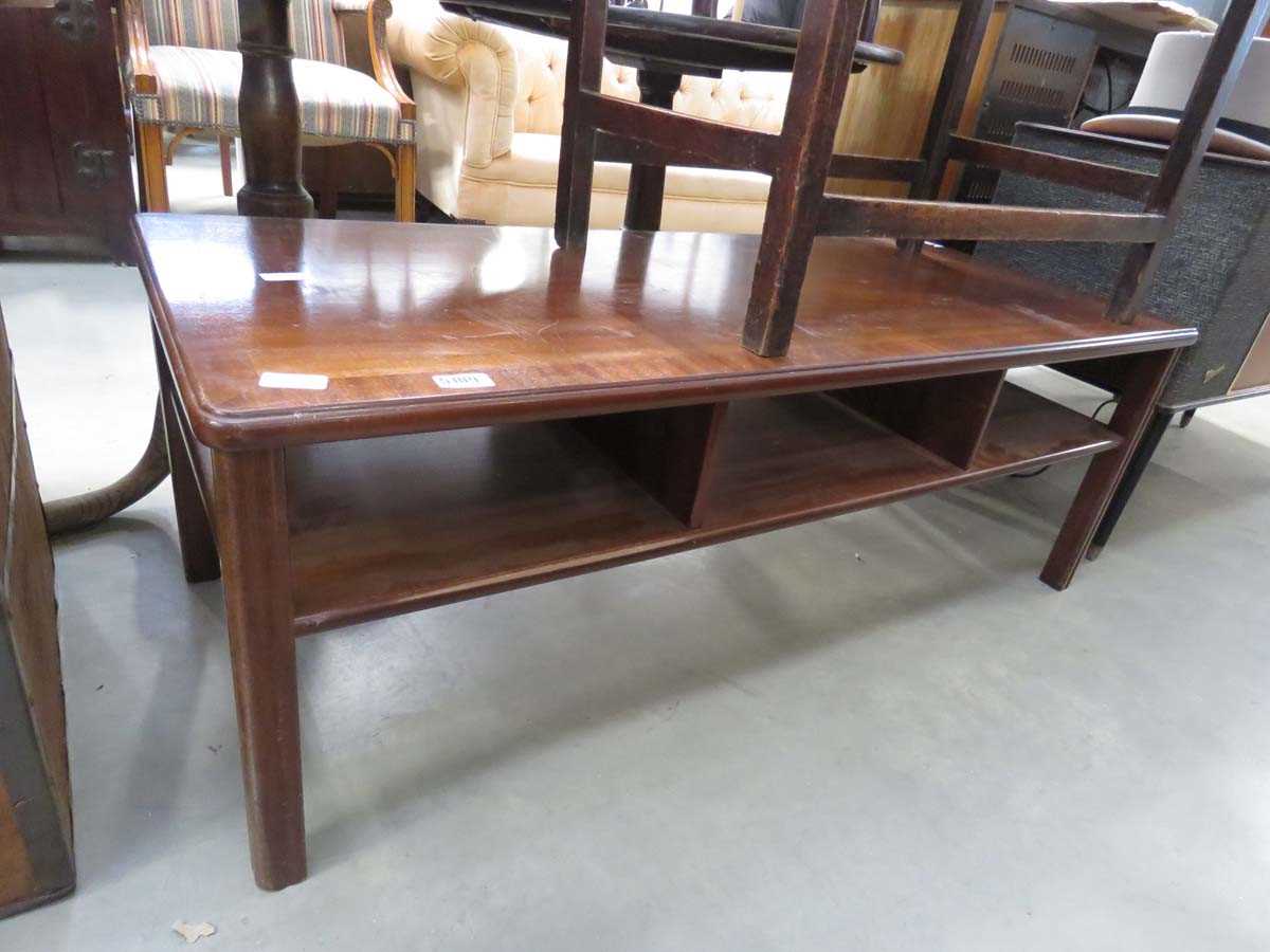 Reproduction mahogany 2 tier coffee table