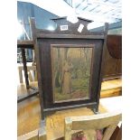 Oak arts and crafts style fire screen