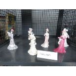 6x Coalport figurines