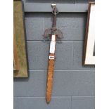 Spanish toledo sword with leather sheath