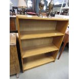 Oak open bookcase plus 3 Ikea floating shelves