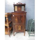 Single door Victorian cabinet with mirrored gallery