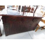 Dark Jali sideboard with 3 drawers and 3 doors under