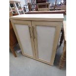 Beech finished double door cabinet