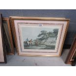 Pair of framed and glazed hunting prints