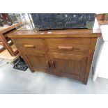 Dark oak sideboard with 2 drawers and 2 doors under