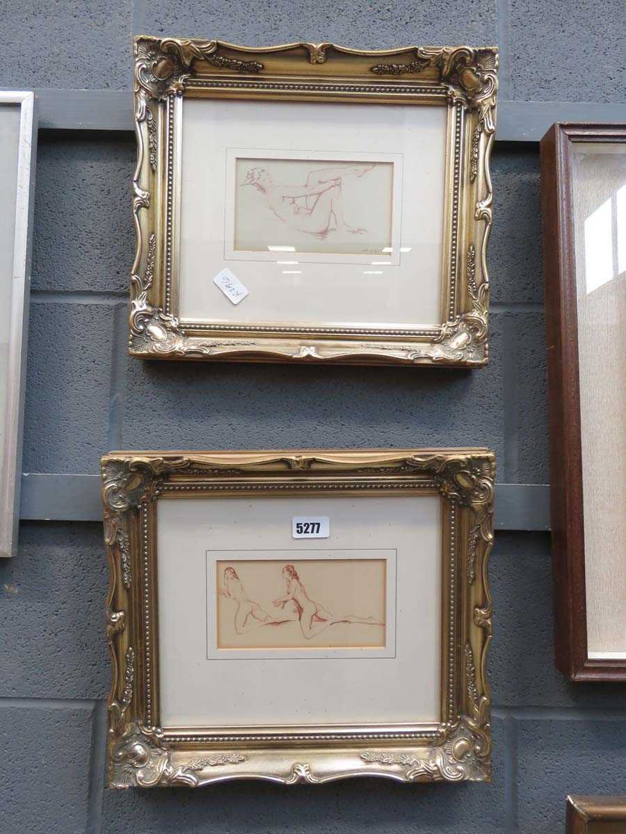 Pair of prints (nude studies)