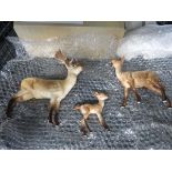 3 Beswick deer