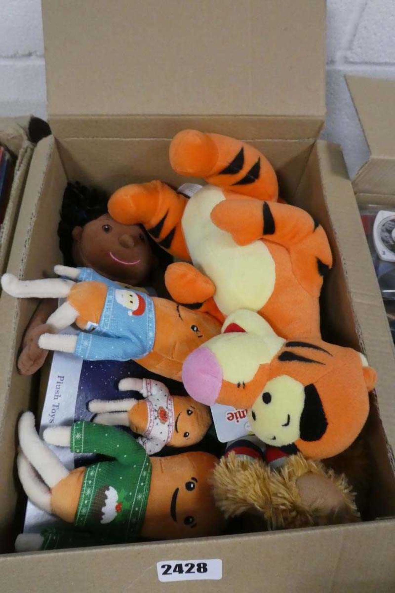 Various toys inc. soft toys, Disney Store Tigger, etc