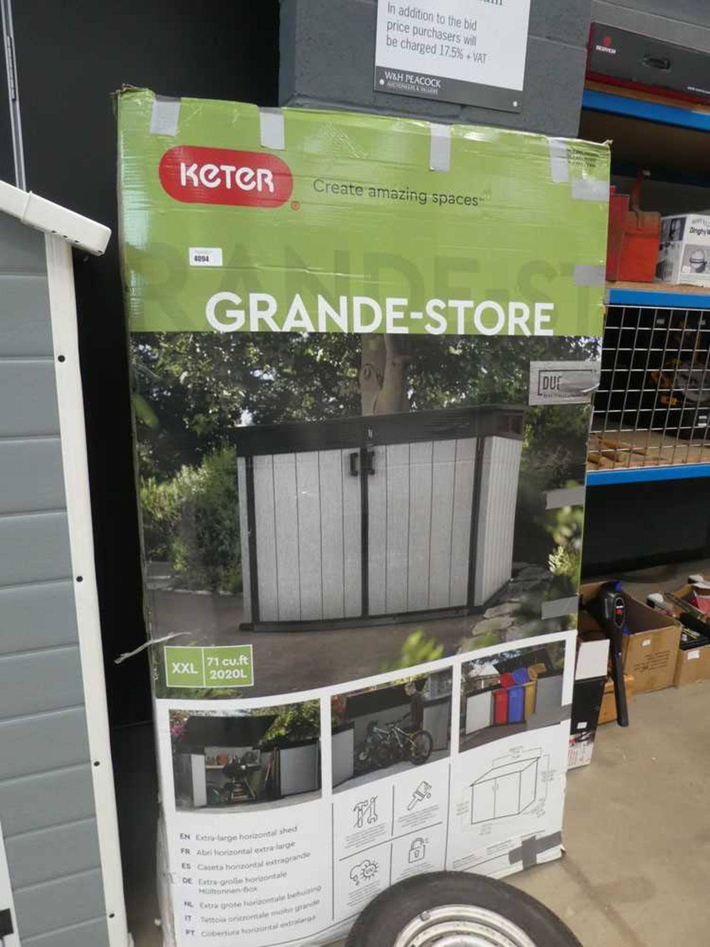 +VAT Keter Grande Store, boxed (parts only)