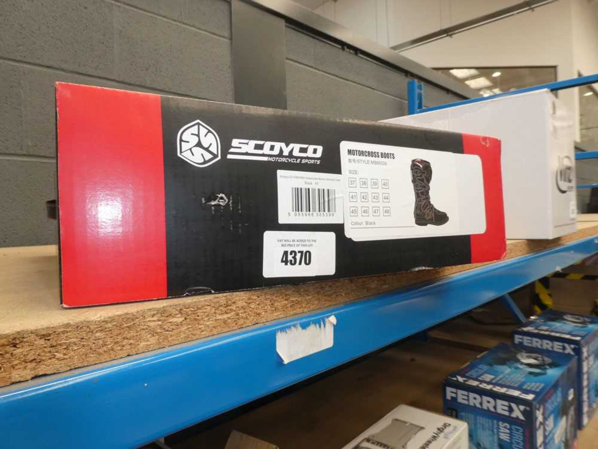 +VAT Pair of size 45 Scoyco black motocross boots