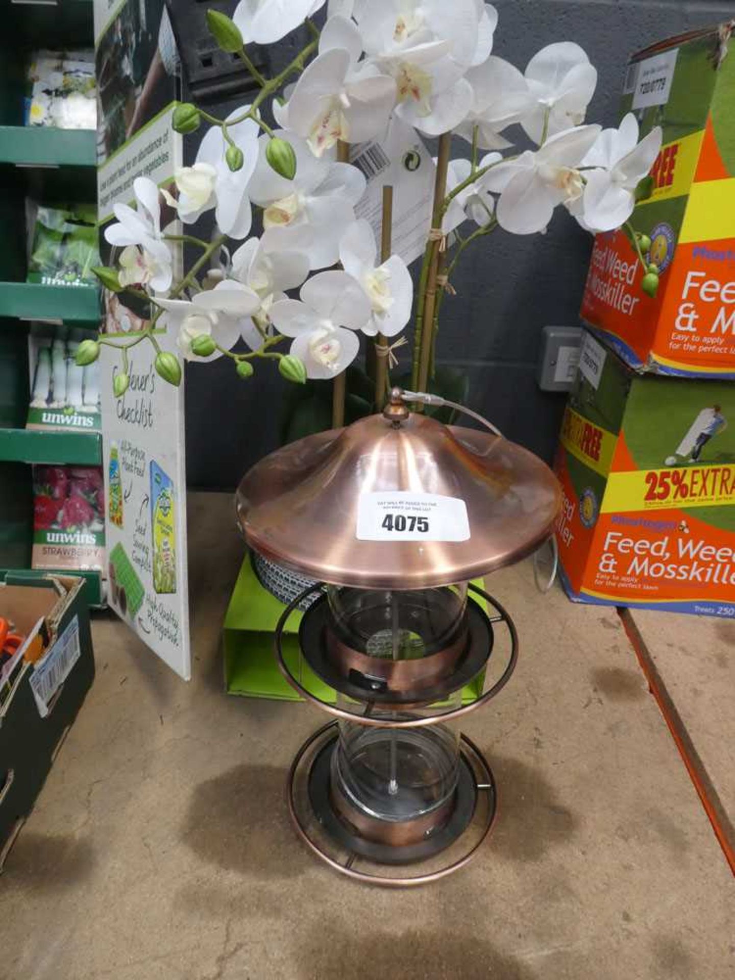 +VAT Birdfeeder and an artificial orchid