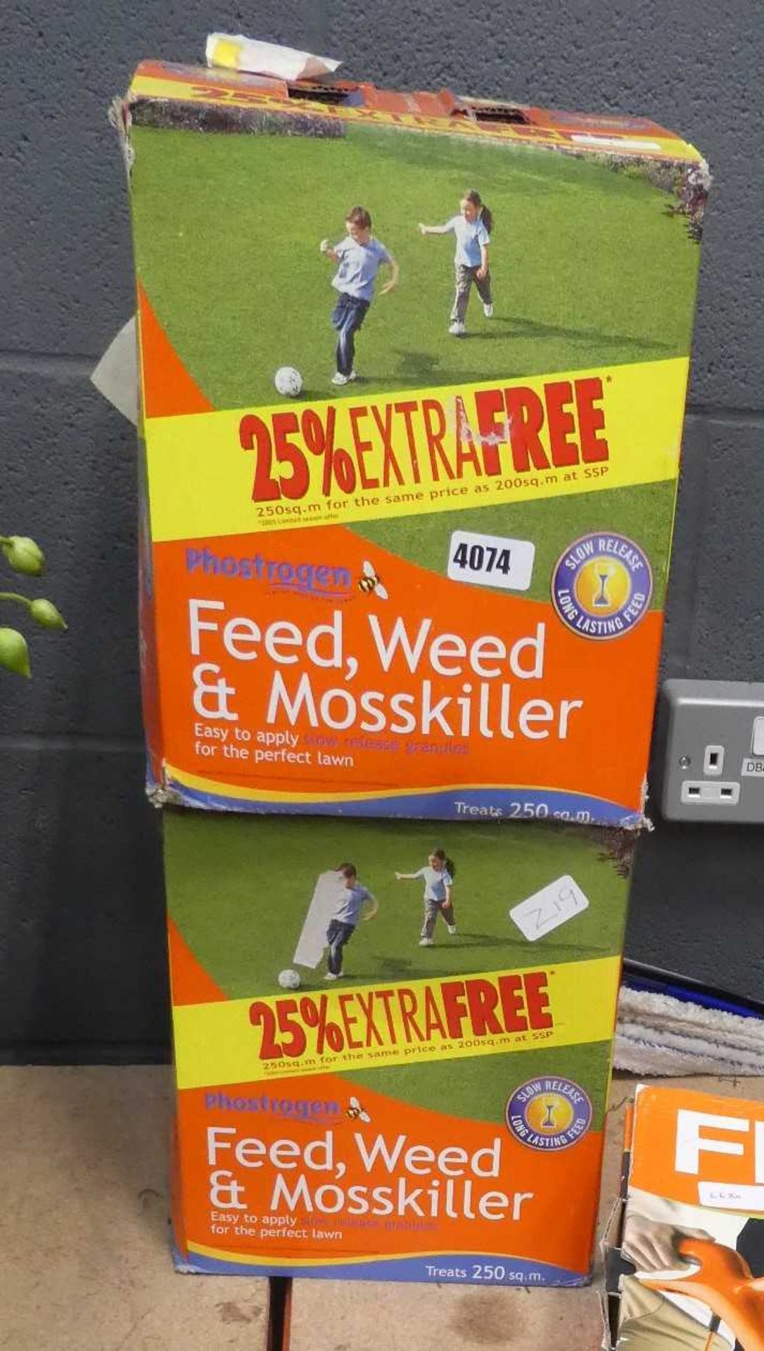 2x large boxes of weed, feed and moss killer