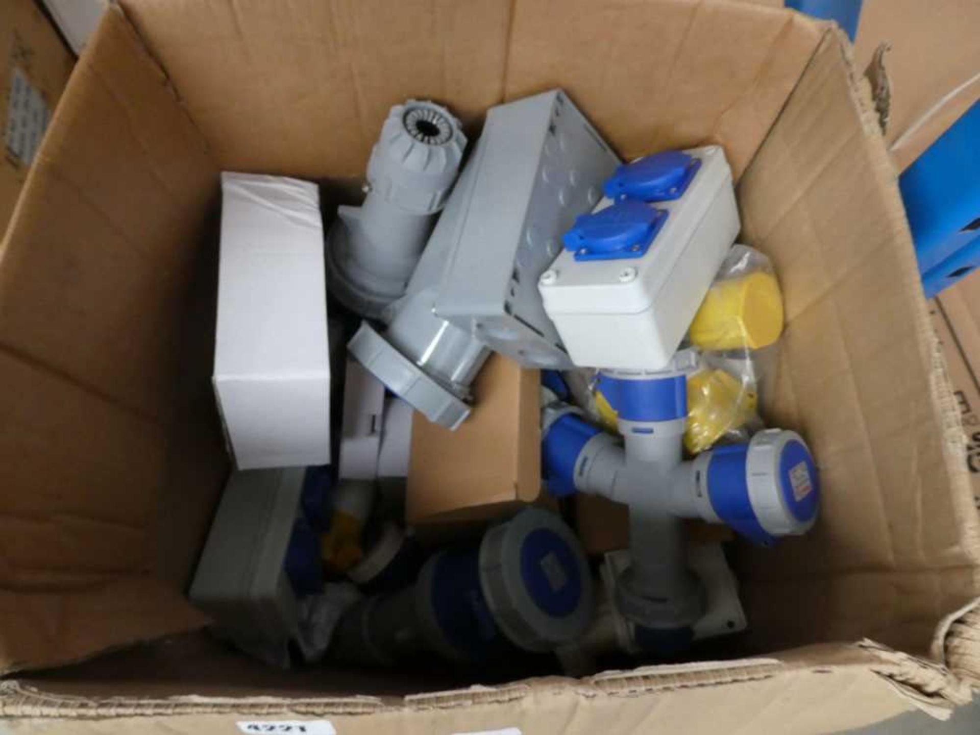 Box of IP66 switch boxes, large switches, and sockets