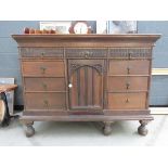 Oak multi drawer sideboard