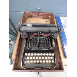 Cased Corona typewriter