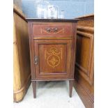 Edwardian pot cupboard with drawer over