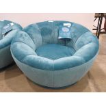 +VAT Blue fabric swivel chair