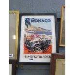 Modern Monaco motor racing poster