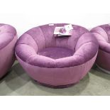 +VAT Pink fabric swivel chair