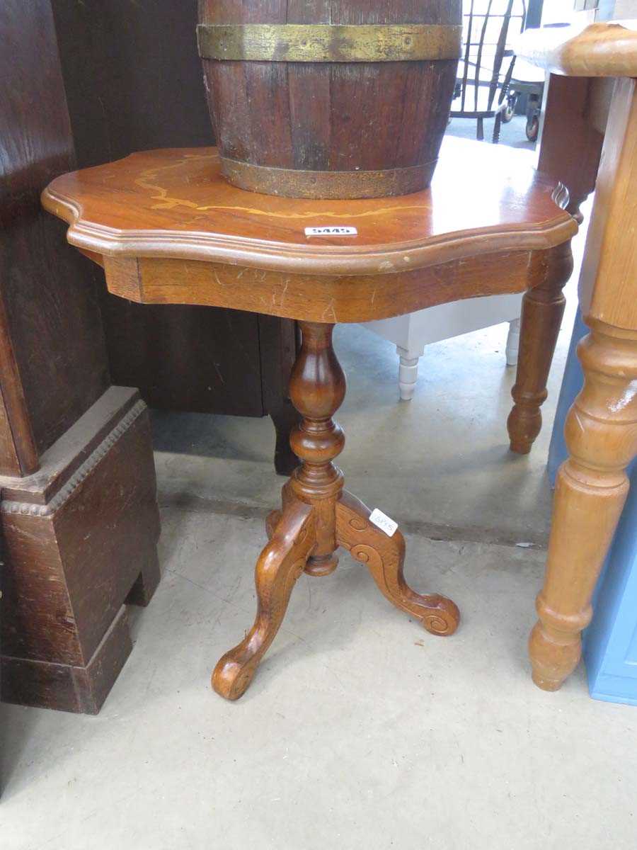 Italian inlaid tripod table