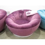 +VAT Pink fabric swivel chair