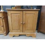 Pine double door cupboard