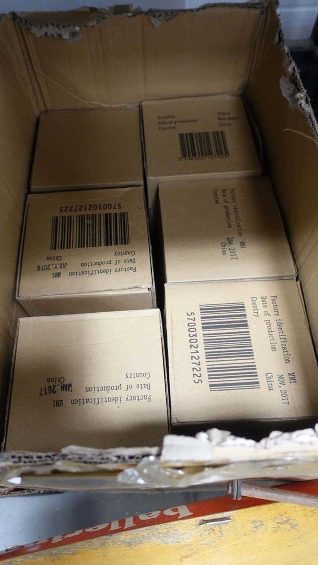 Box containing a quantity of Pandora jewellery case boxes