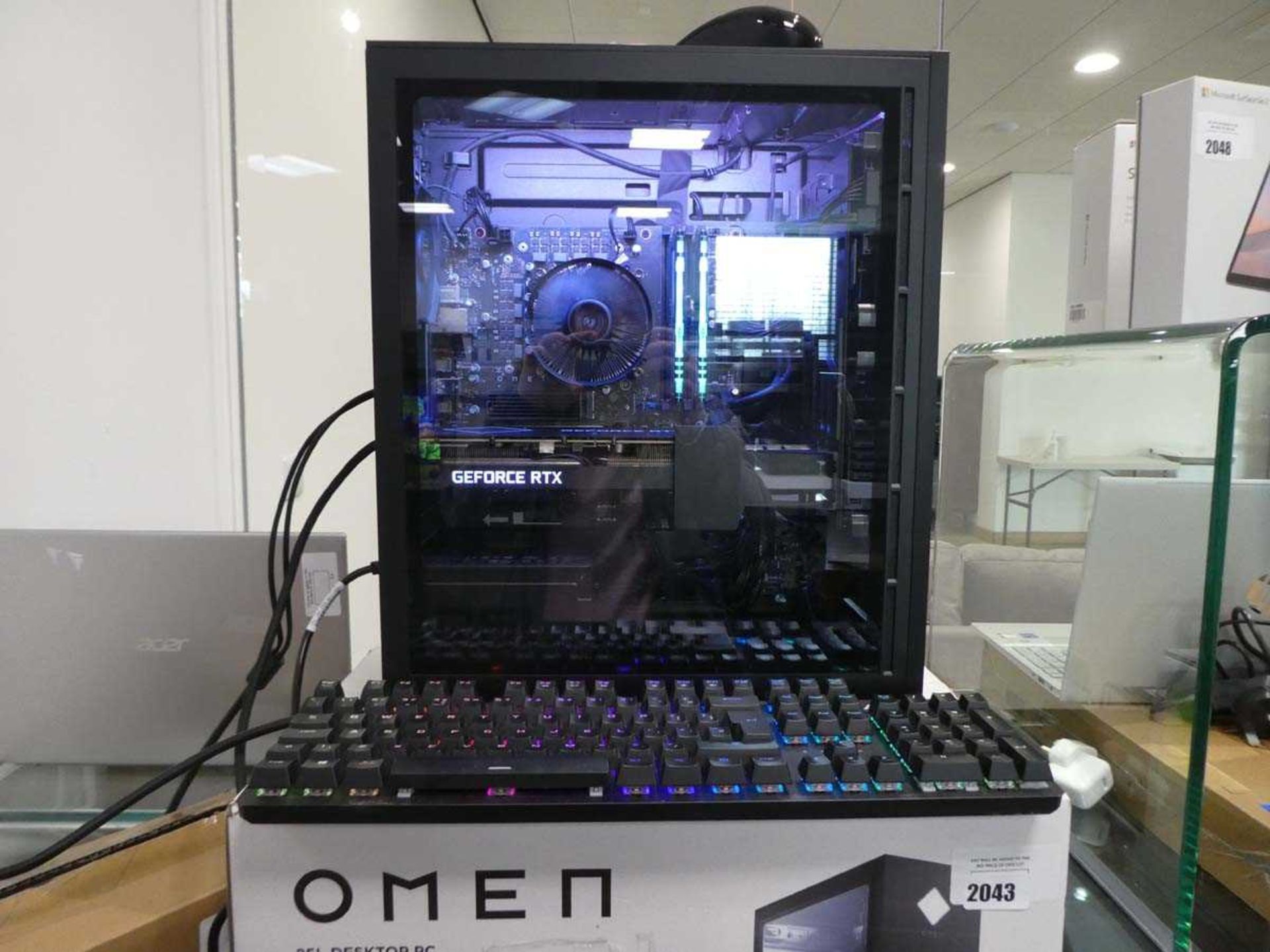 +VAT Omen 25L desktop gaming PC, AMD Ryzen 7 5000 Series CPU, 16GB RAM, 256GB + 1TB hard drivem,