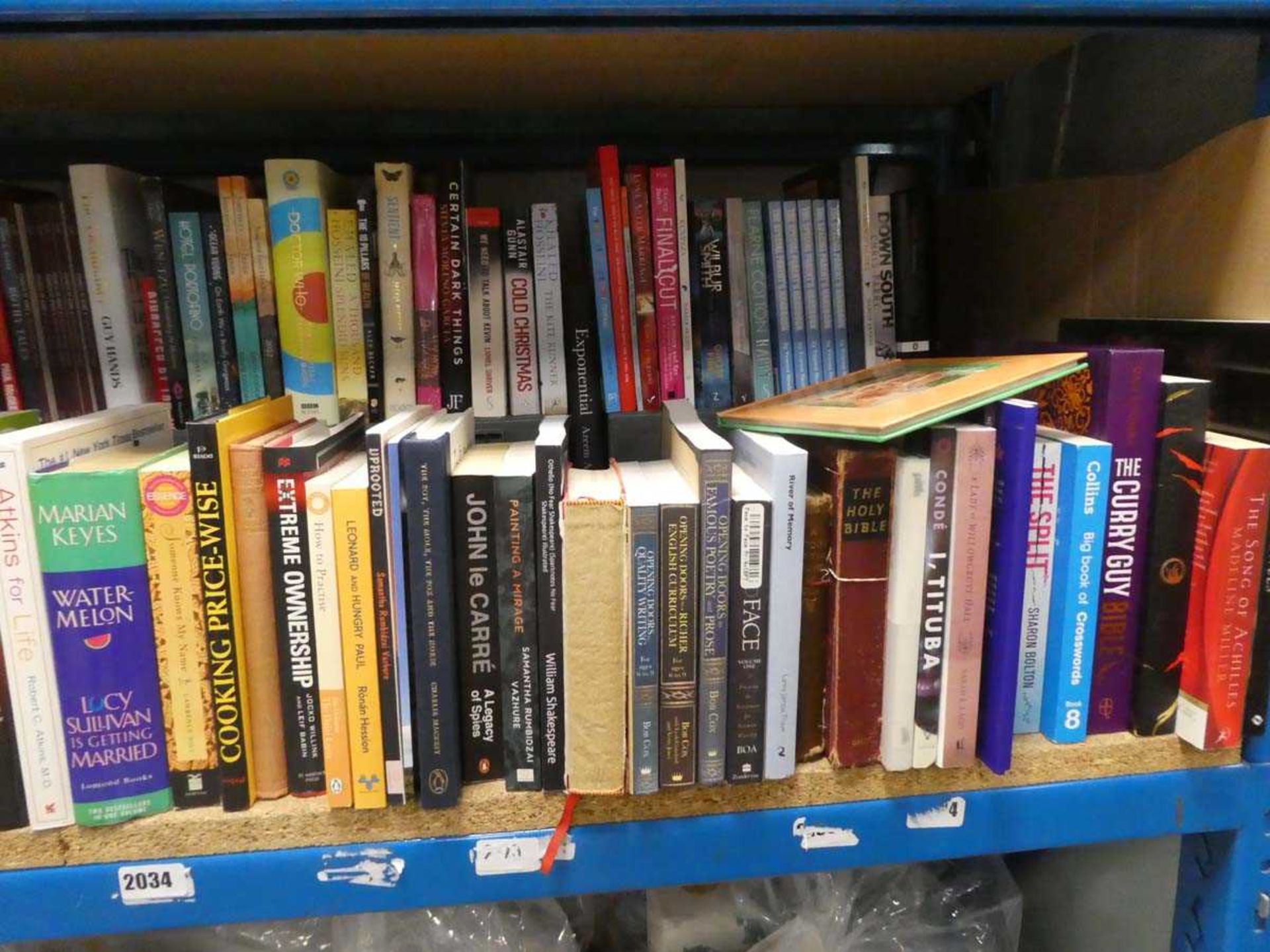Shelf comprising hard back and paperback novels, autobiographies, etc. - Image 2 of 3